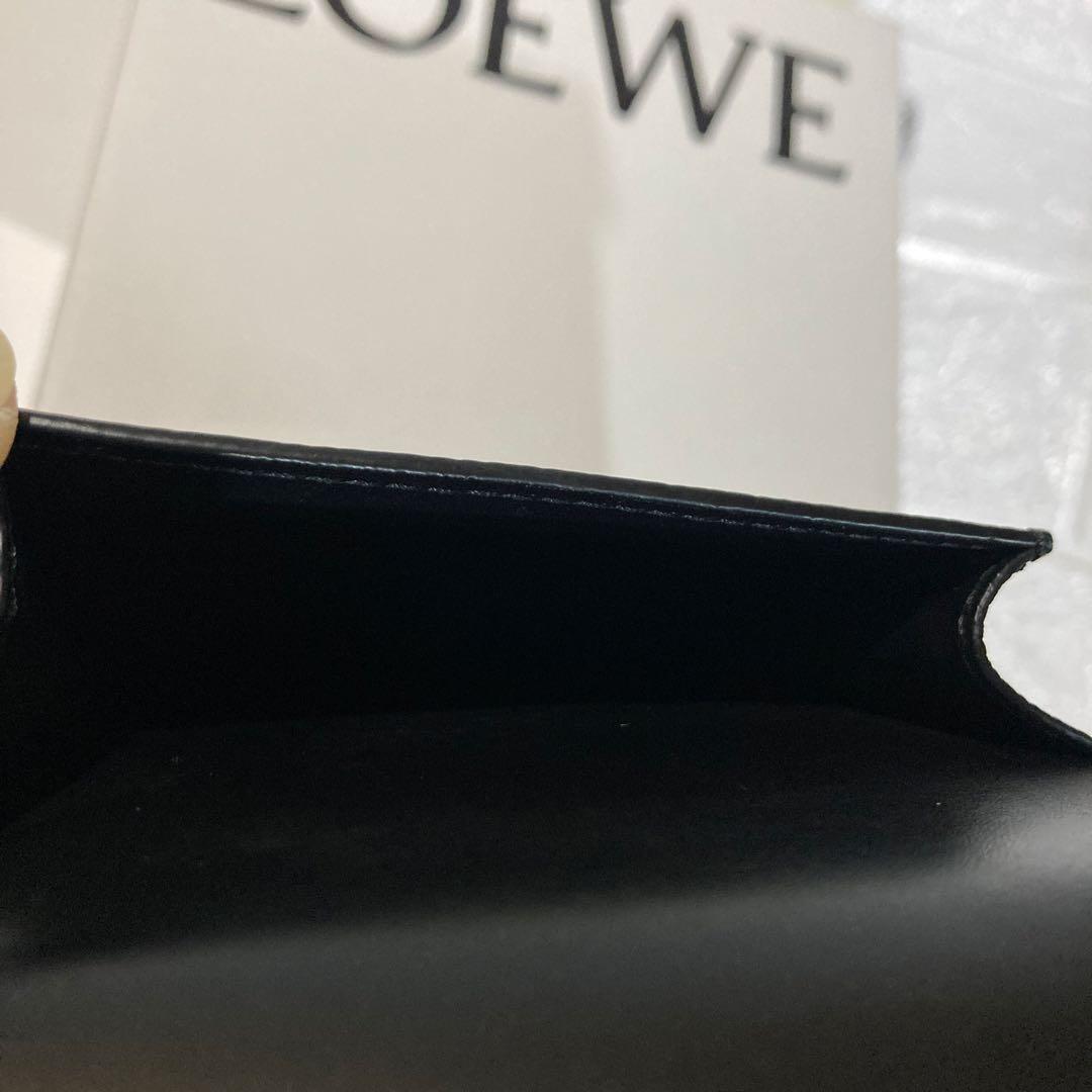 LOEWE アナグラム トライフォールドウォレット ブラック 三つ折り財布