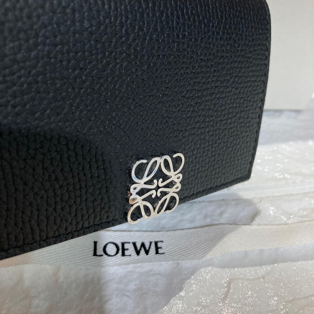 LOEWE アナグラム トライフォールドウォレット ブラック 三つ折り財布