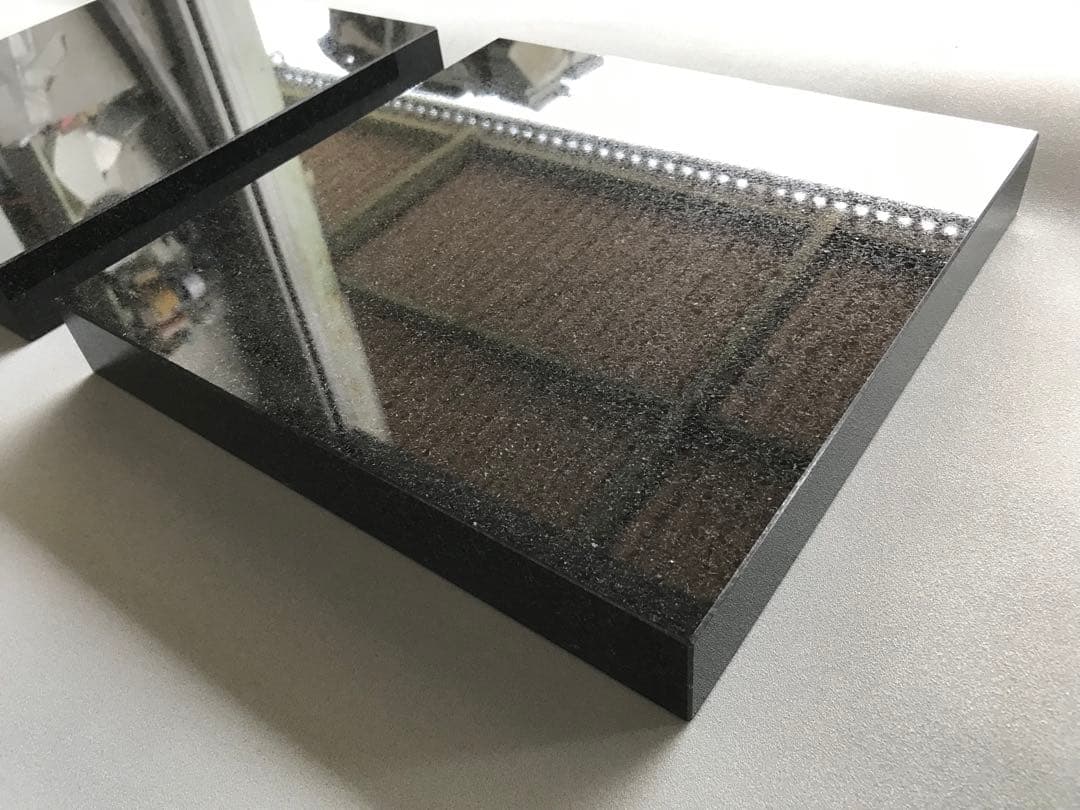 超最高級 天然黒御影石　オーディオボード●300×300×40●5面磨き【2枚】