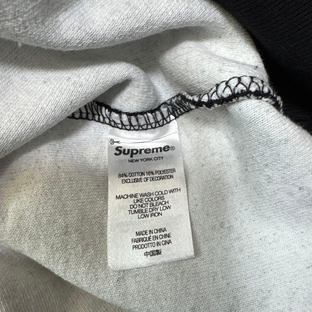 Supreme ブラック フーディ　L