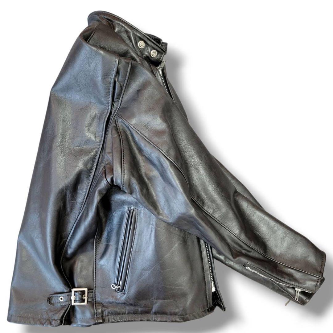 米国製　サイズ42 ショット 641 シングルライダース カウレザー 黒