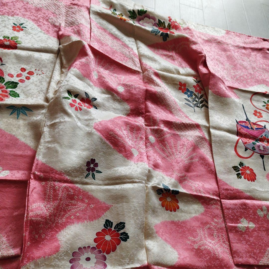 専用　　　訳あり、正絹絞り着物と作り帯