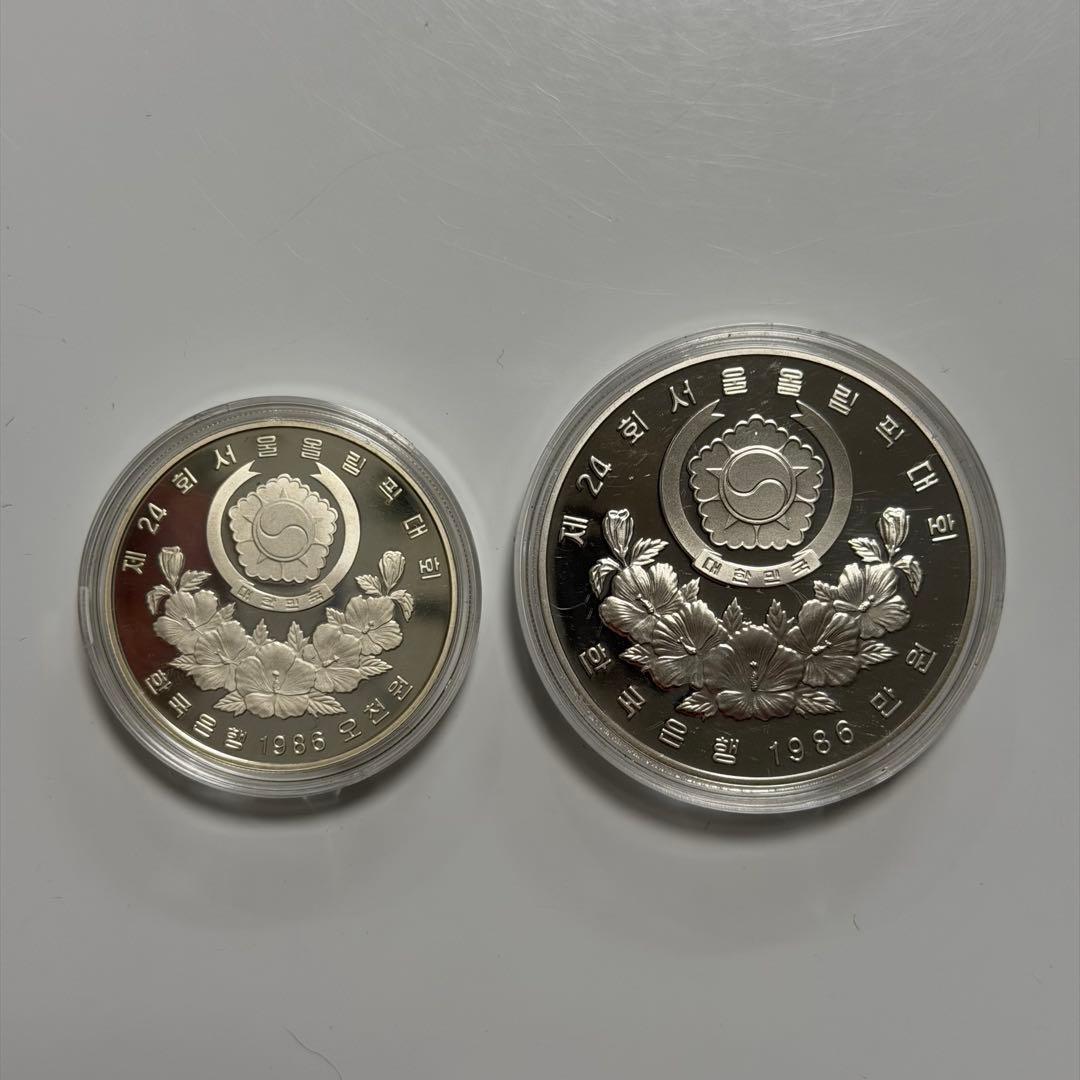 1988年ソウルオリンピック記念硬貨 銀貨 10000ウォン 5000ウォン