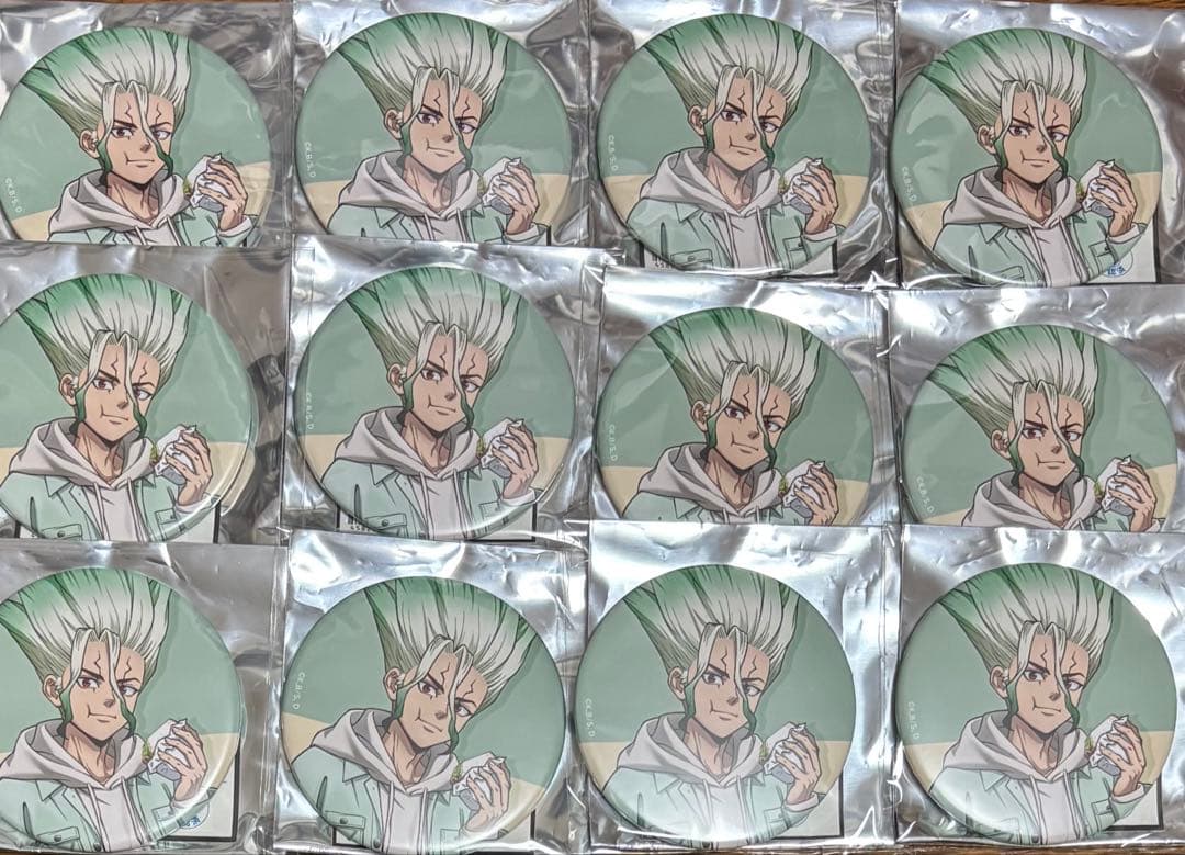 Dr.stone 千空 等身BIGマット缶バッジ セット カフェ　ミクガ