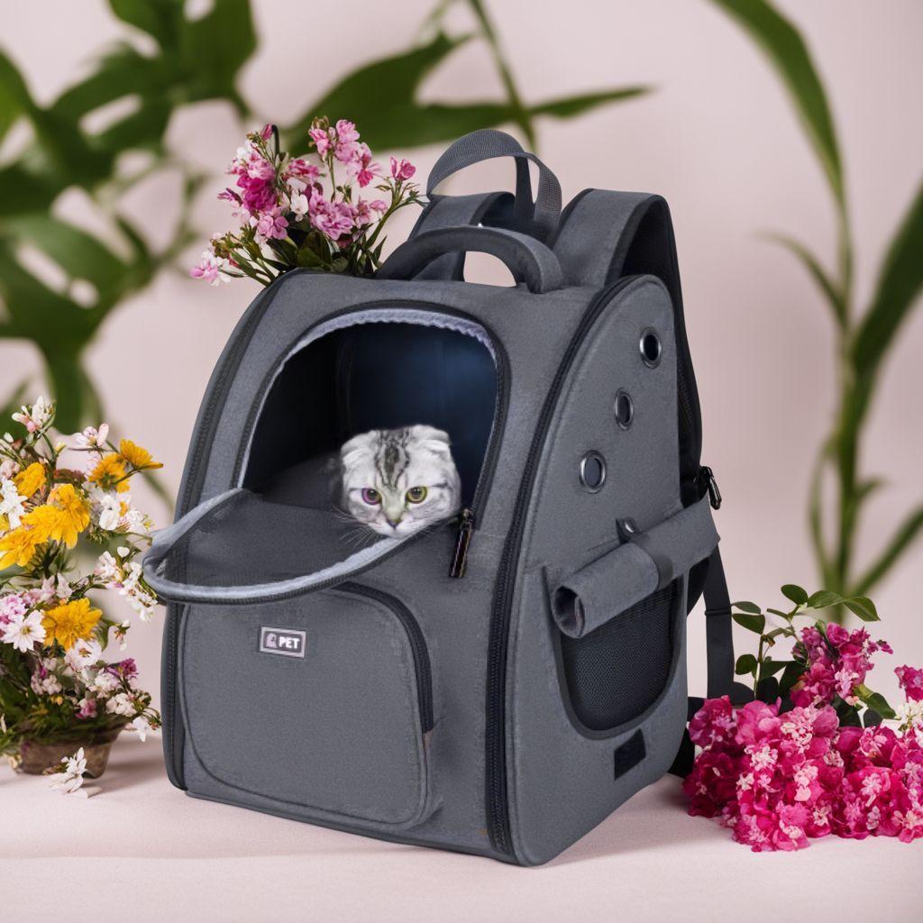 ペットキャリー 折り畳み式 リュック カーテン付き 愛犬も安心