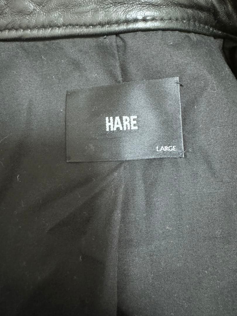 【希少サイズ　HARE レザージャケット Lサイズ】