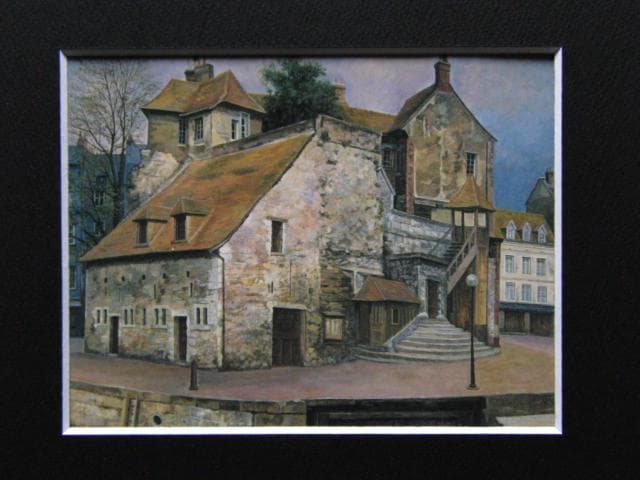 西嶋俊親、奮港朔風、希少な額装用画集より、新品高級額装付、状態良好