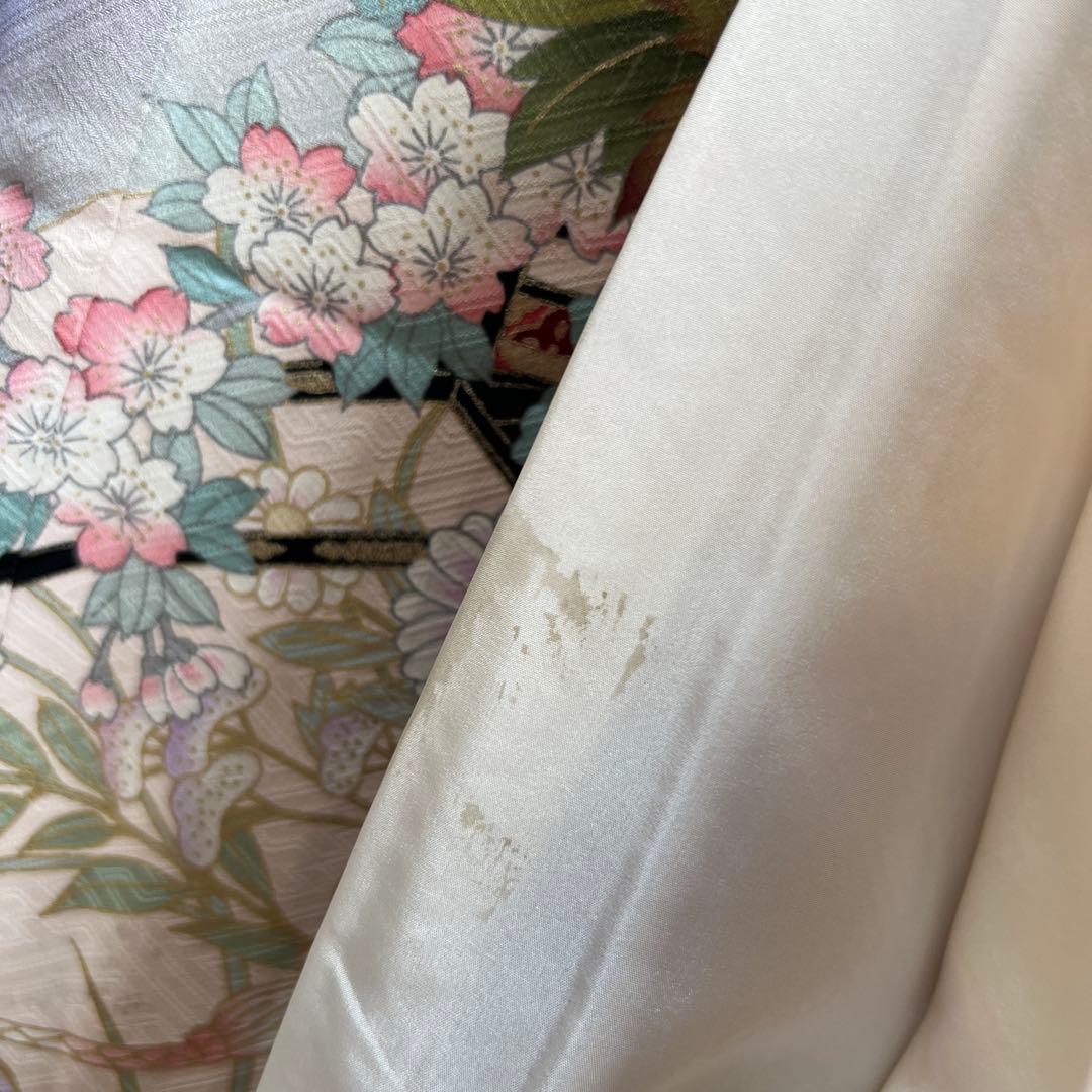 467 振袖フルセット 正絹 濃青 ブルー やまと誂え 金彩 暈し染め 華やか