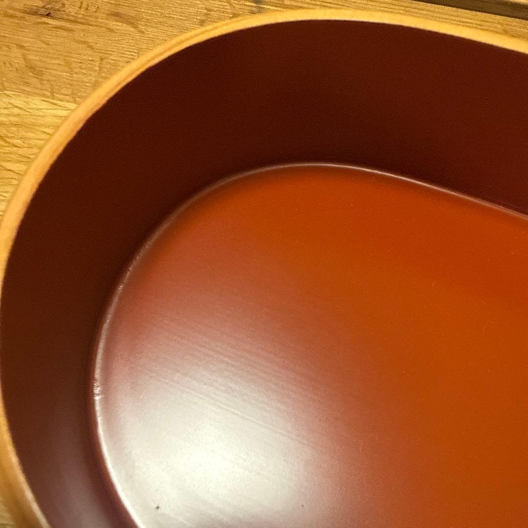 秋田　曲げわっぱ　未使用　弁当箱 朱塗　2段重ね