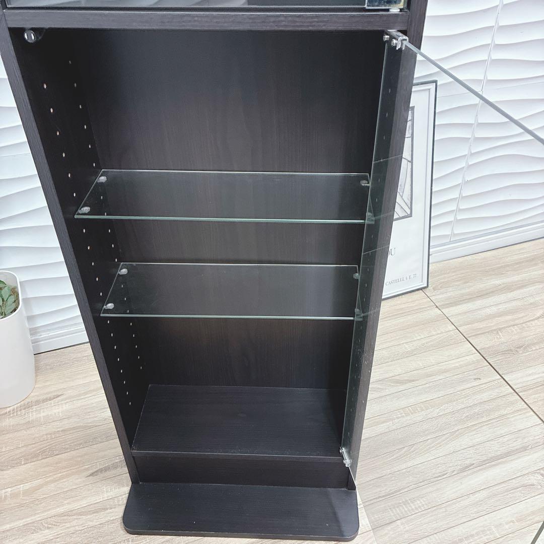 ③大阪府 神戸市 配達料無料！◇不二貿易◇ガラスコレクションケース◇ハイタイプ