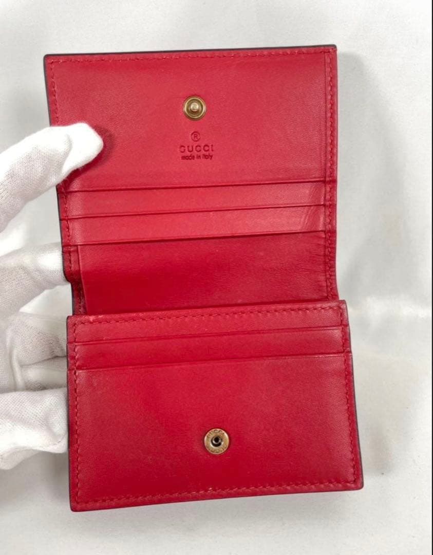 【美品│最安値】GUCCI グッチ 二つ折り財布 チェリー GGスプリーム