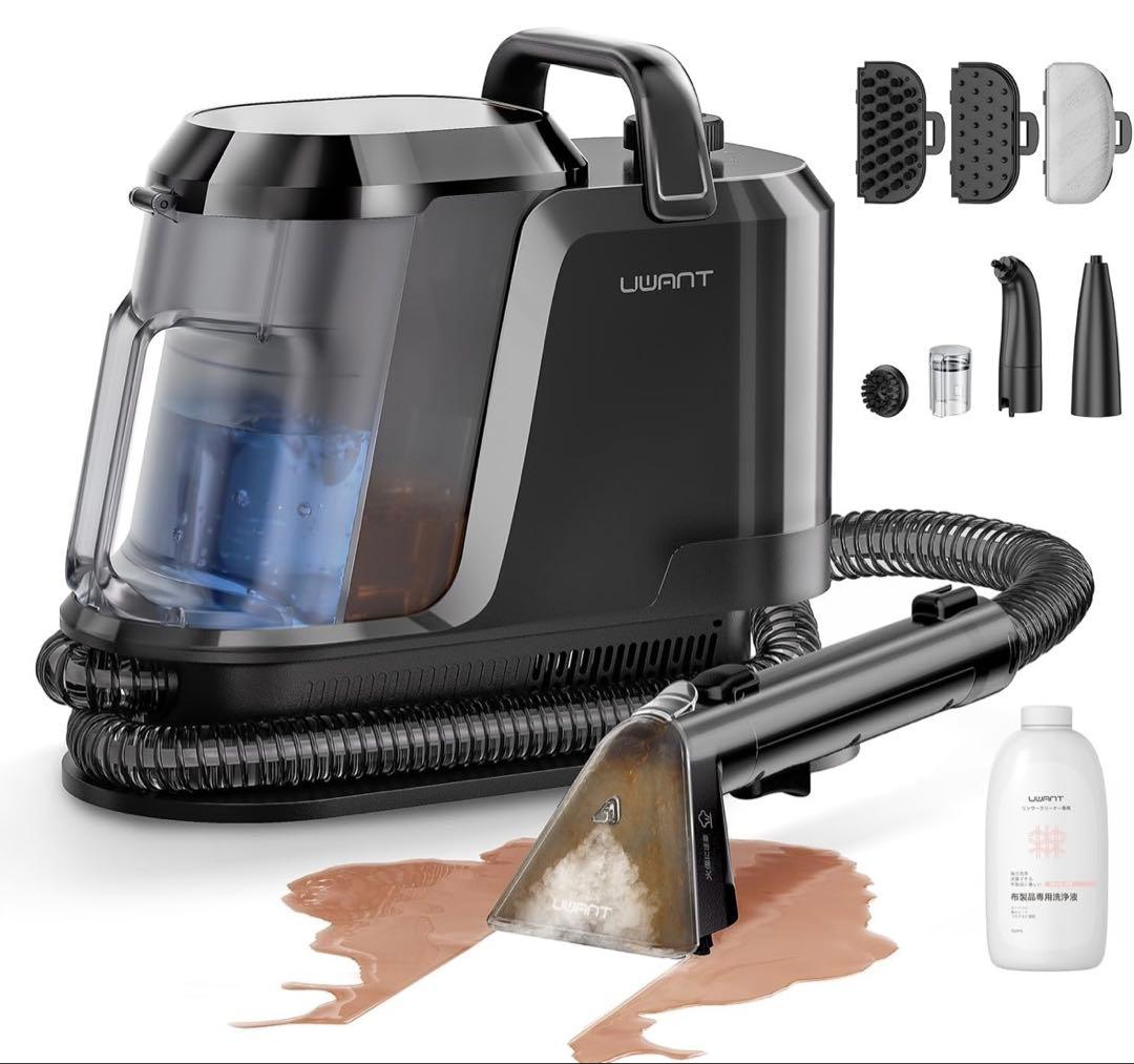 100℃蒸気噴射 18000Pa超強吸引力スチームクリーナー