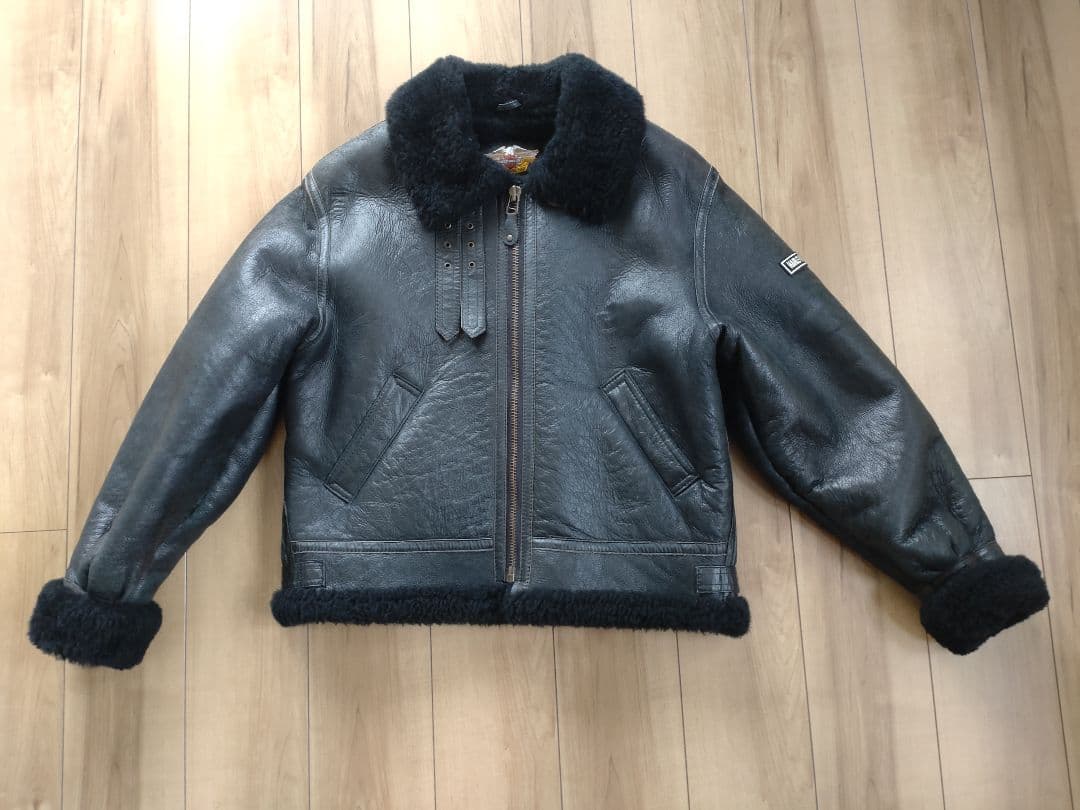 y*7様 ハーレーダビッドソン B-3 レザー ボアジャケット シープスキン X