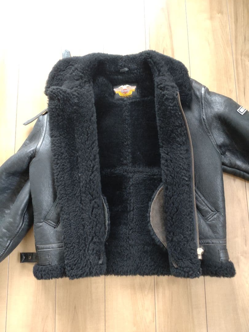 y*7様 ハーレーダビッドソン B-3 レザー ボアジャケット シープスキン X