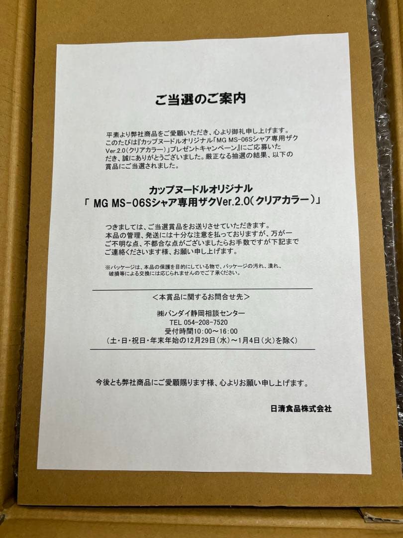 MG 1/100 シャア専用ザク Ver.2.0 (カップヌードル )