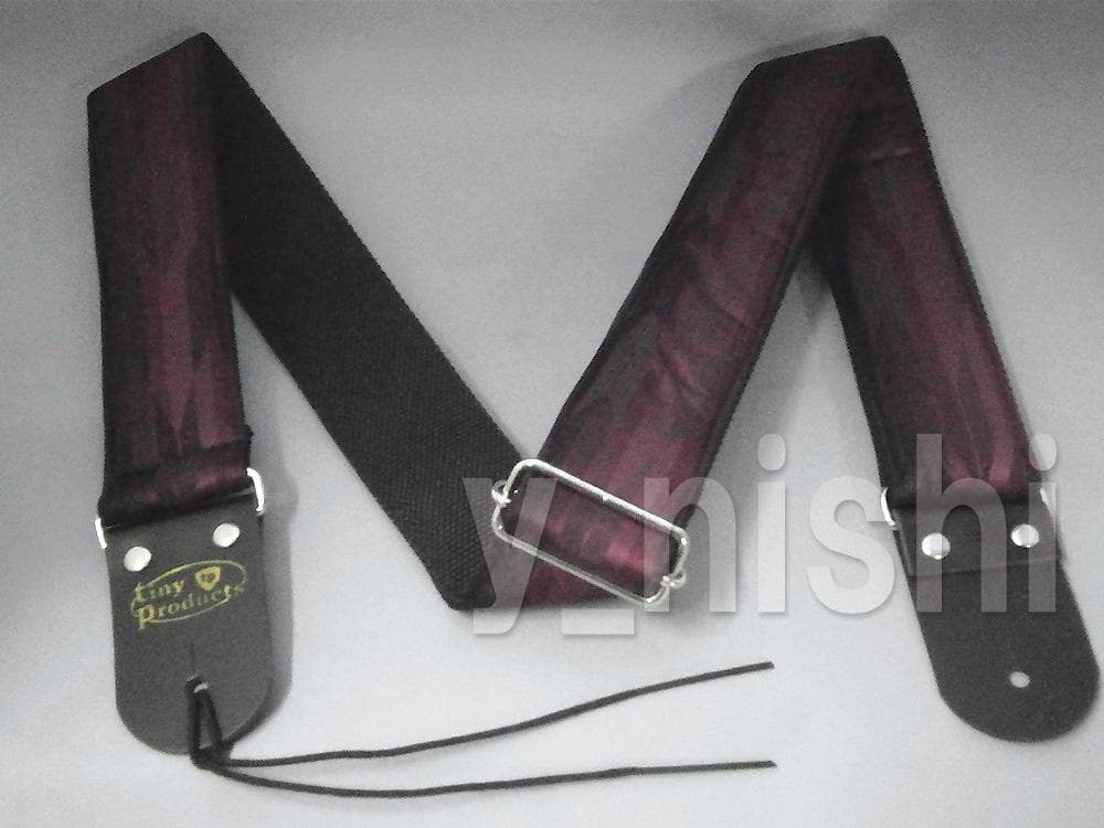 和柄ギターストラップ Kimonシリーズ 矢絣文様/紫 #012 着物シリーズ