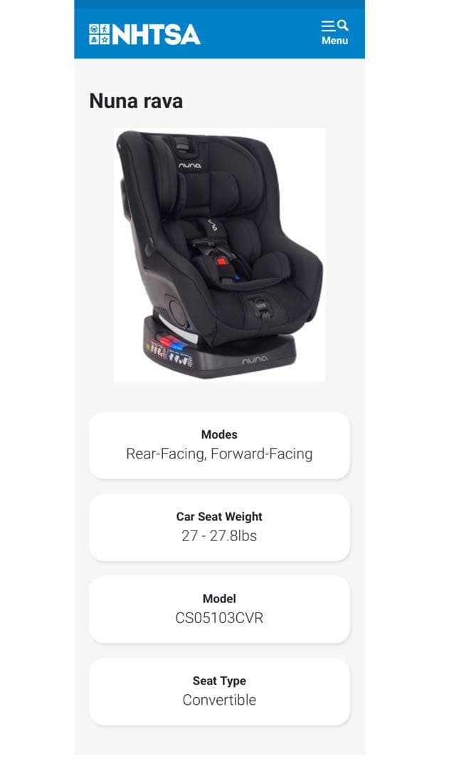 Nuna RAVA チャイルドシート