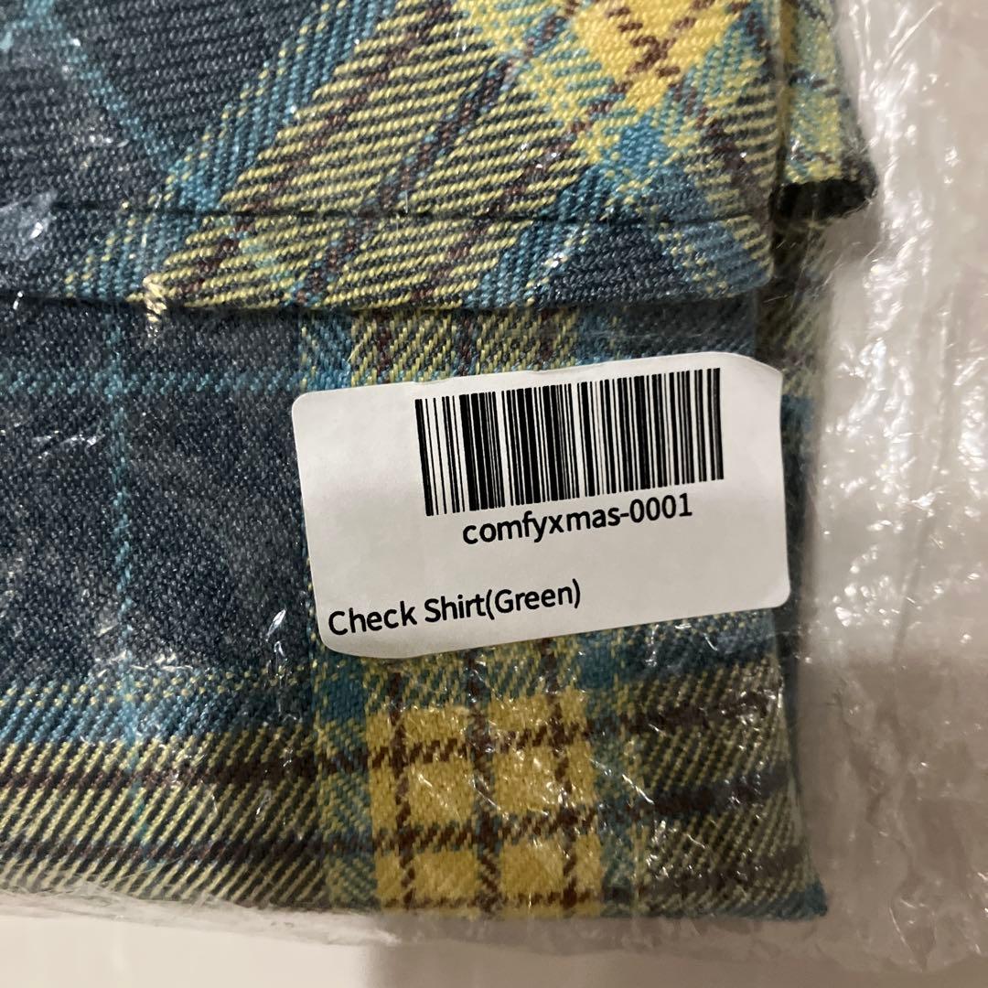 COMFY 岩岡徹 ネルシャツ グリーン