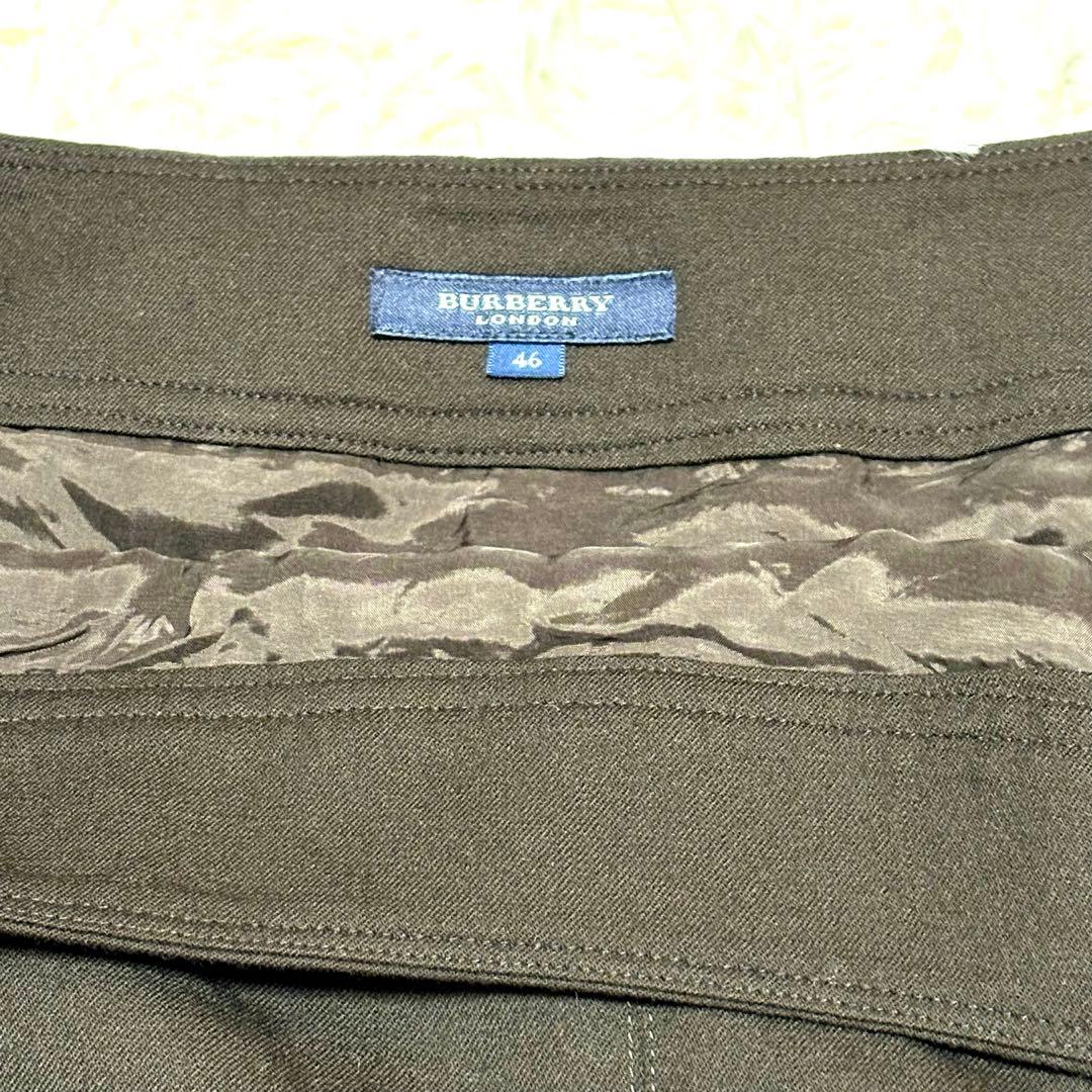 【大きいサイズ】バーバリーロンドン⭐️膝丈スカート⭐️ウール⭐️ノバチェック⭐️46