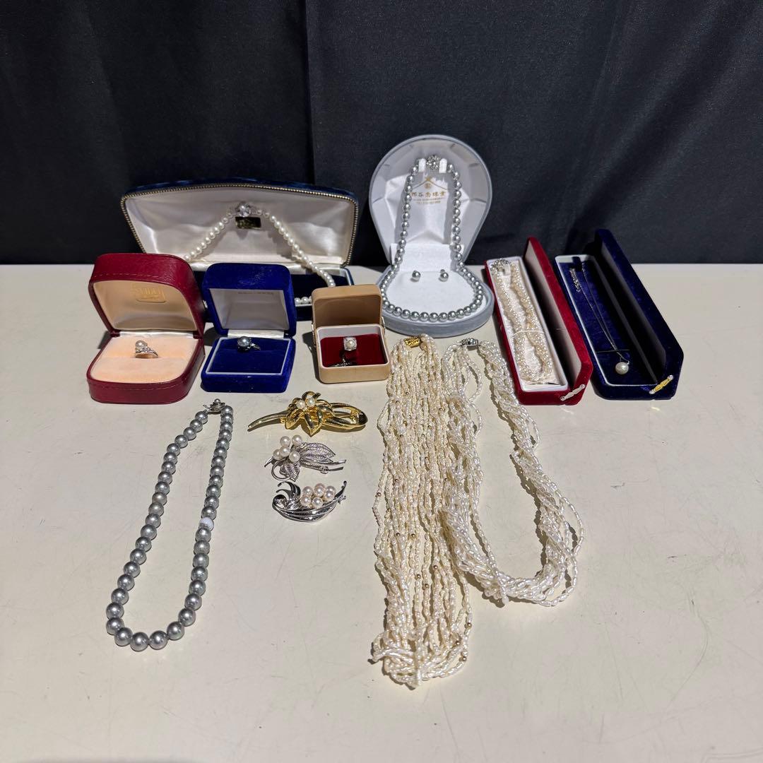 ★ アクセサリー　まとめ売り　遺品整理　生前整理 パール　真珠　ネックレス　指輪