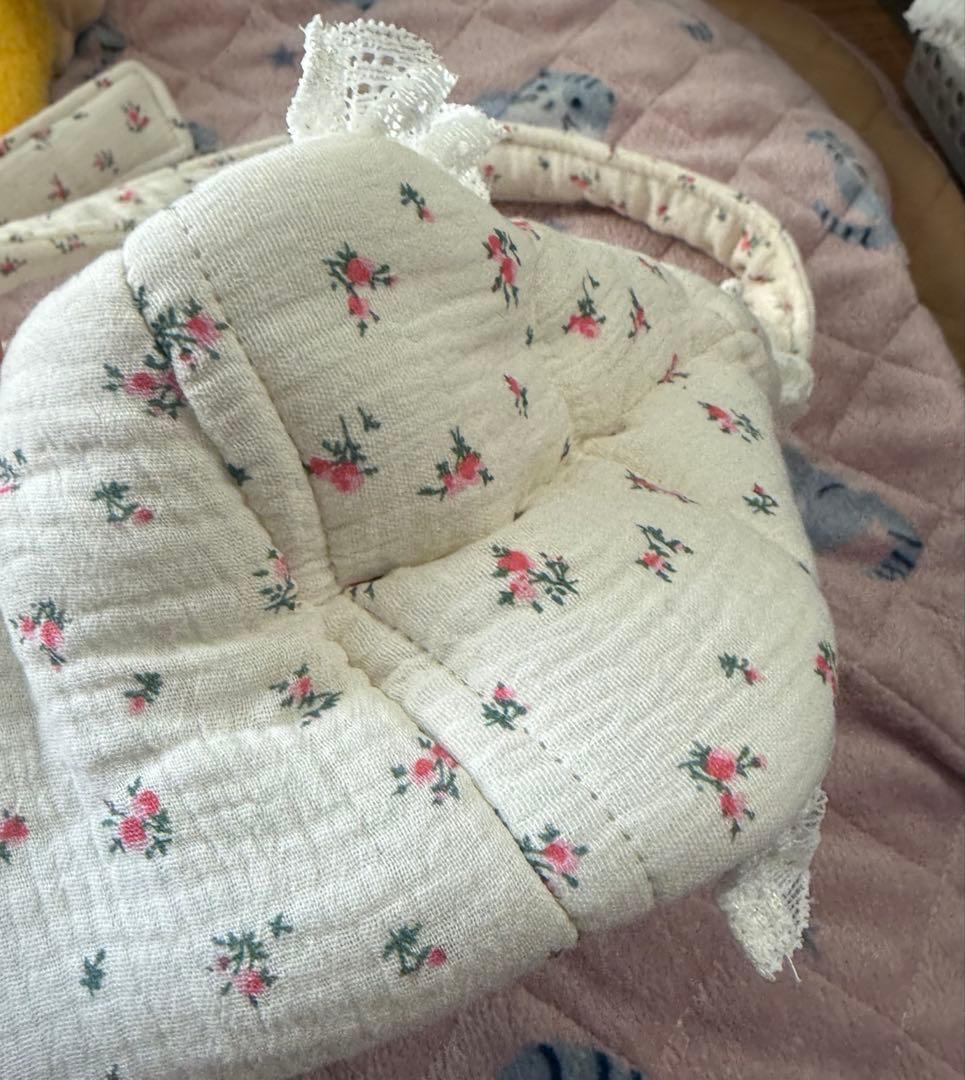 merry jenny　お花のガーゼキルトショルダーバッグ　ピンク