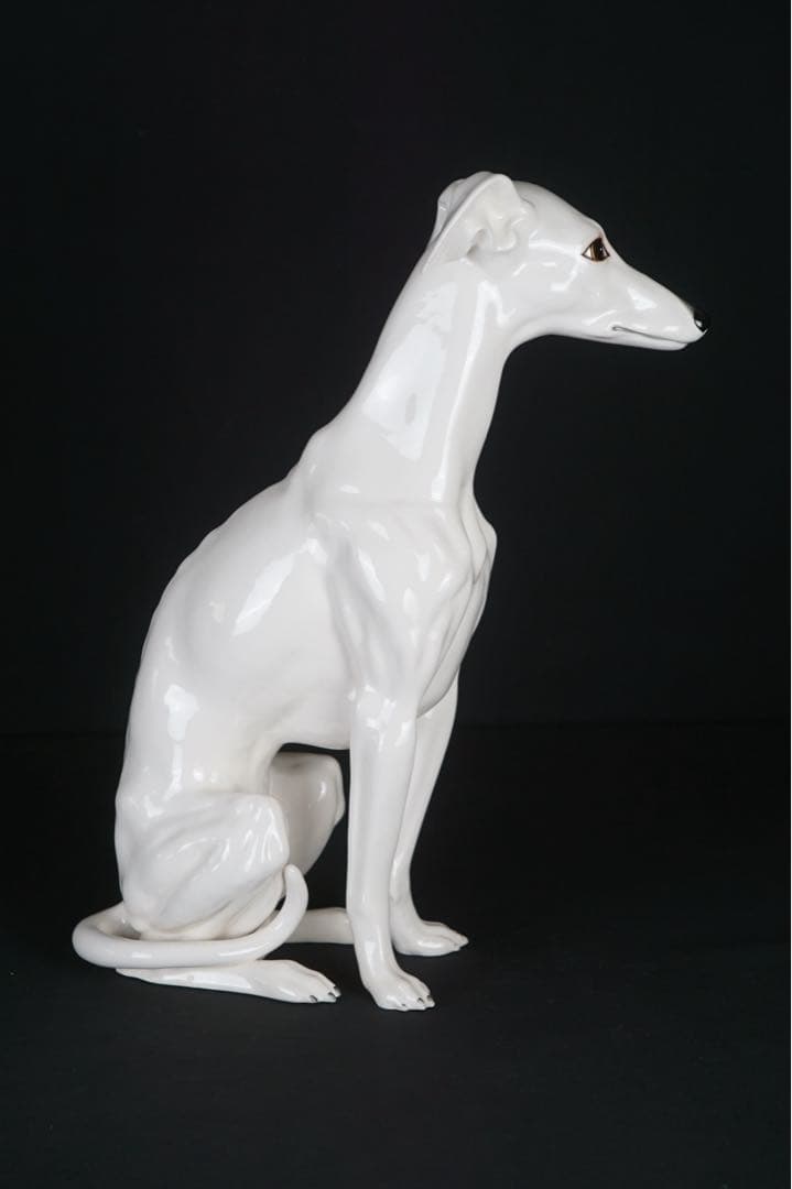 イタリア 1970年代 ビンテージ イタリアングレーハウンド 特大 犬 置物