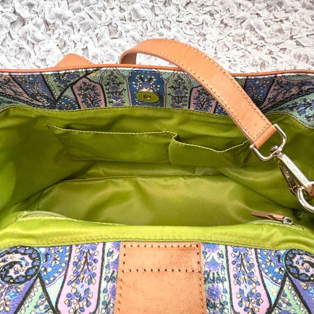 希少 ETRO エトロ ペイズリー 2way ショルダーバッグ トート マルチ