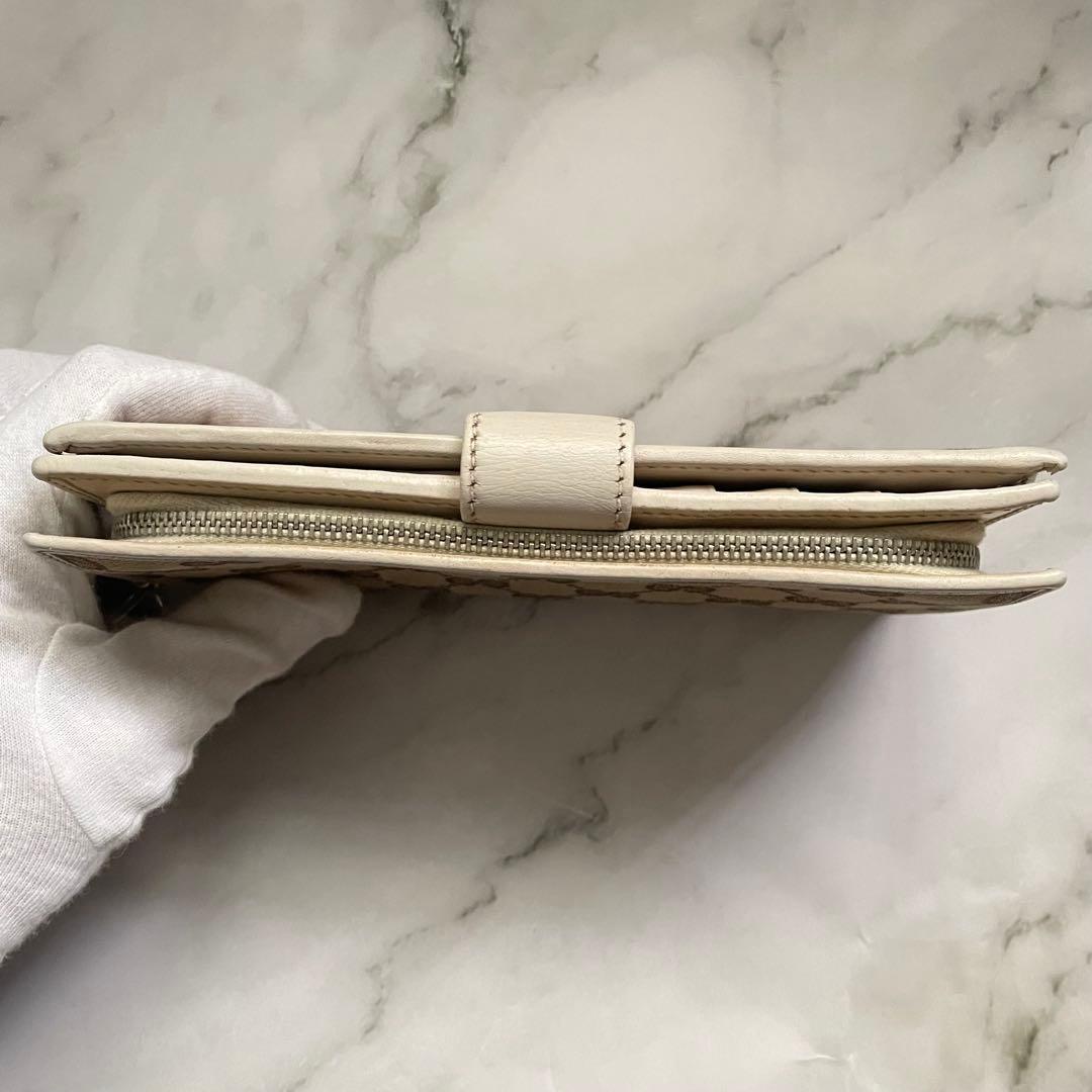 GUCCI グッチ　GGキャンバス　長財布　L字ファスナー　美品　0108-⑤
