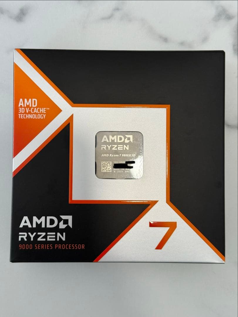 AMD Ryzen7 9800X3D BOX国内正規代理店購入品