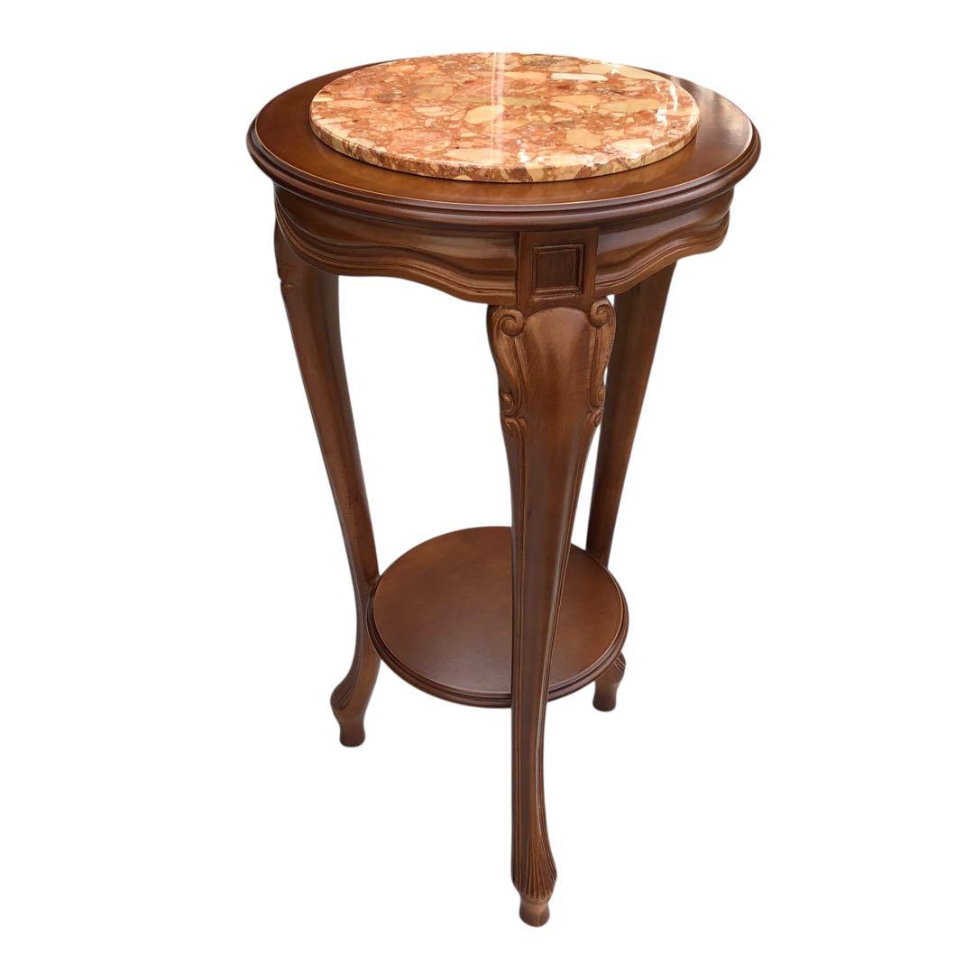 大理石 サイドテーブル コンソールテーブル 花台 猫足