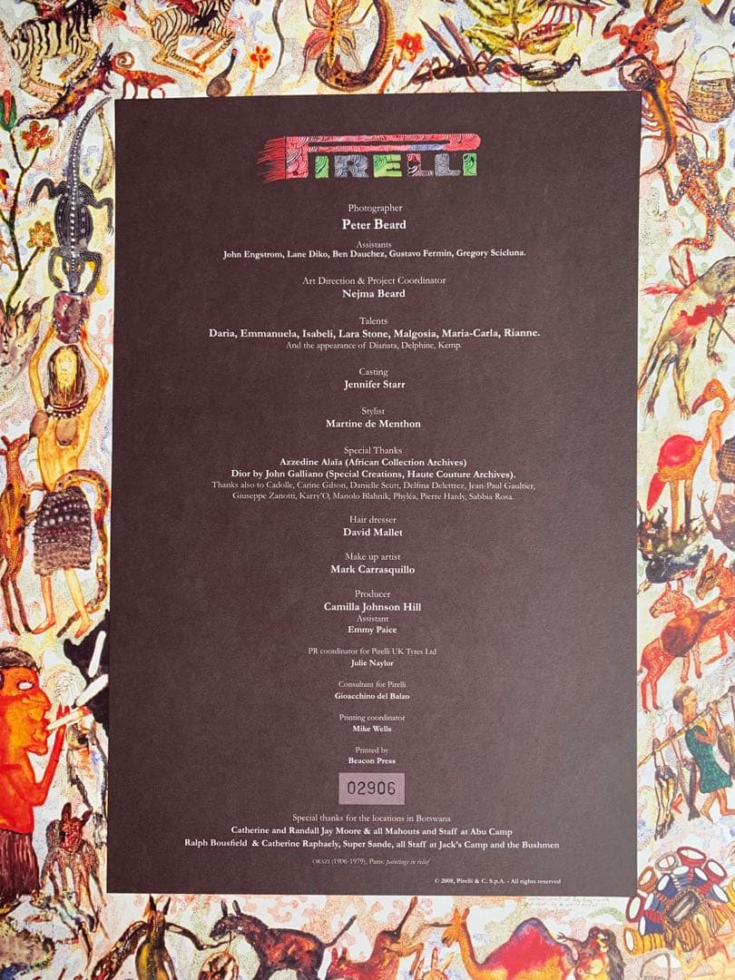 Peter Beard カレンダーPirelli 2009