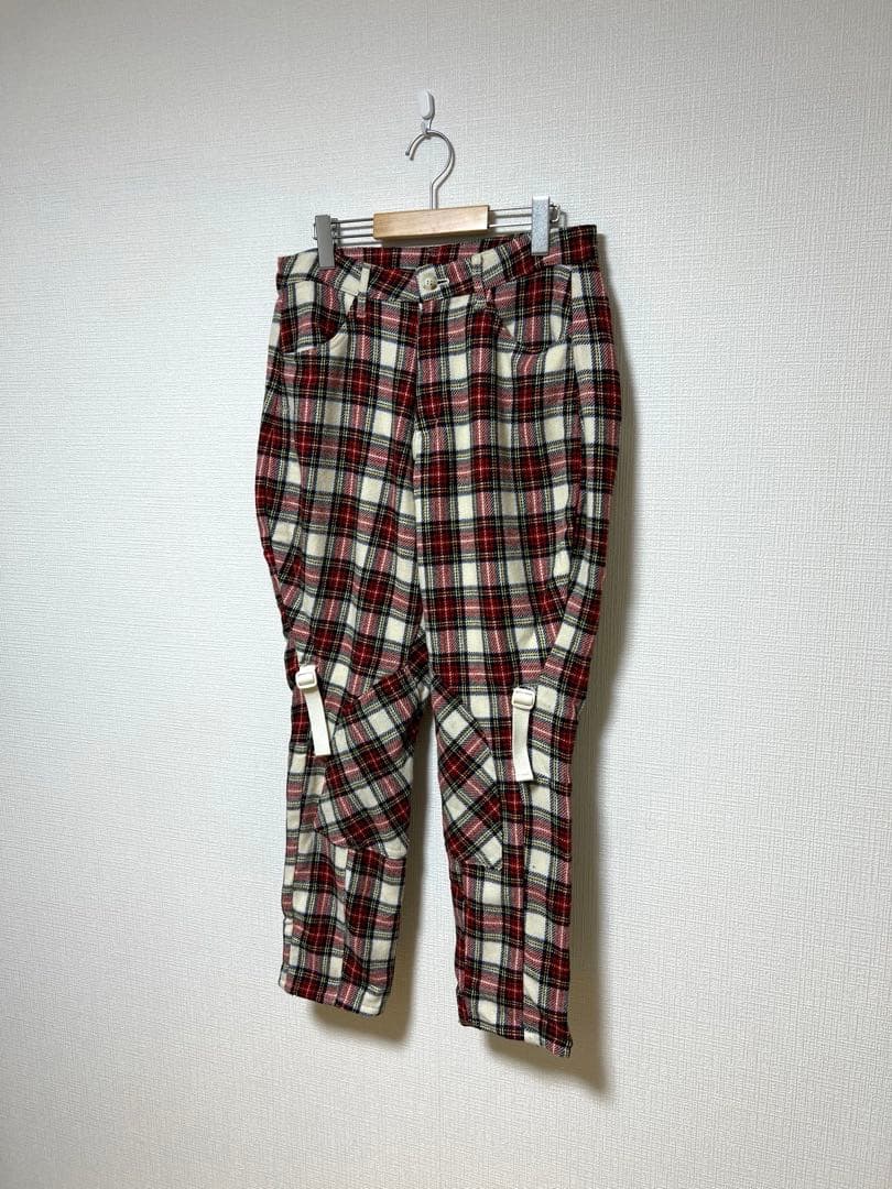 GOMME HOMM ゴムオム チェックジョッパーズパンツ ボンテージ