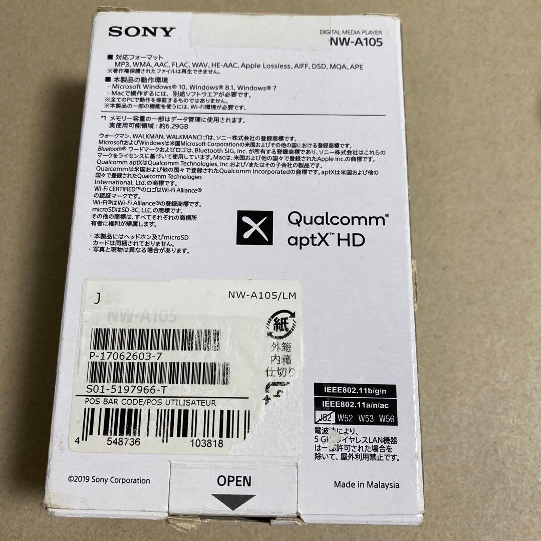 ソニー ウォークマン 16GB Aシリーズ NW-A105