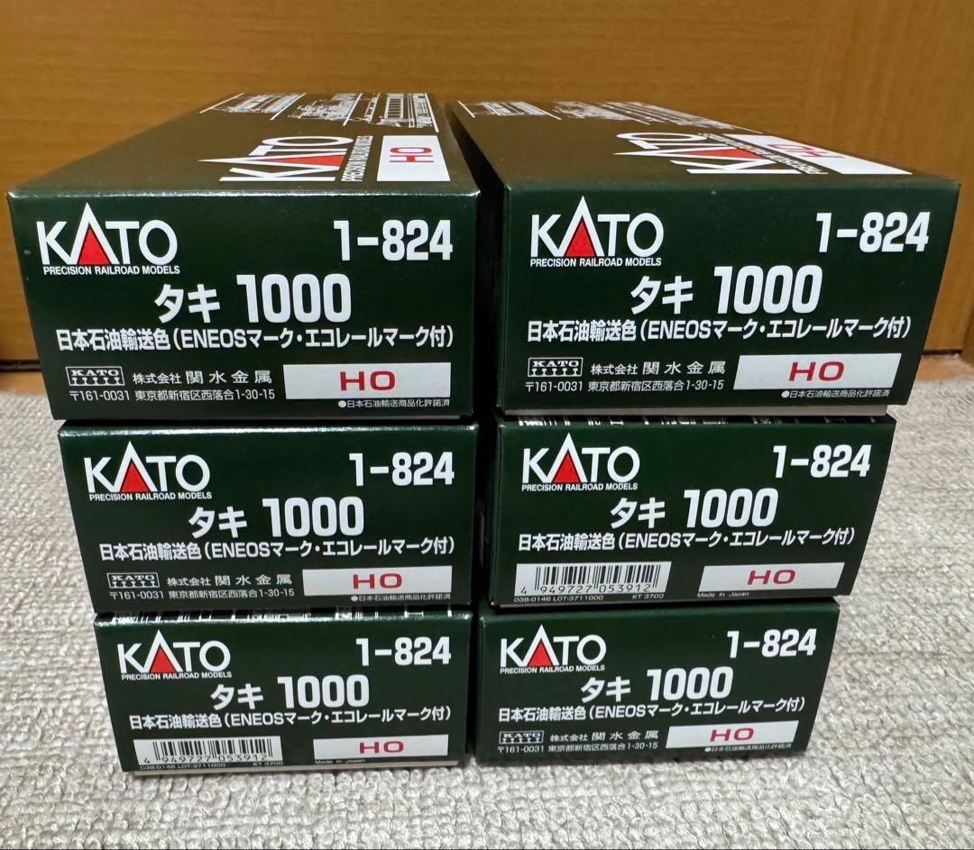 【新品】KATO 1-824 タキ1000 日本石油輸送色 HO 6個セット