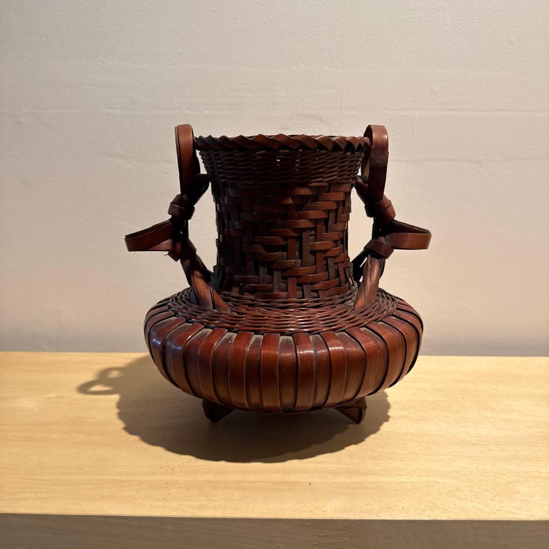 明治時代 竹製の編みかご