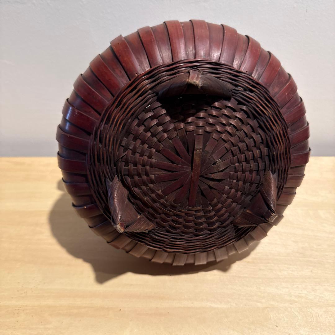 明治時代 竹製の編みかご