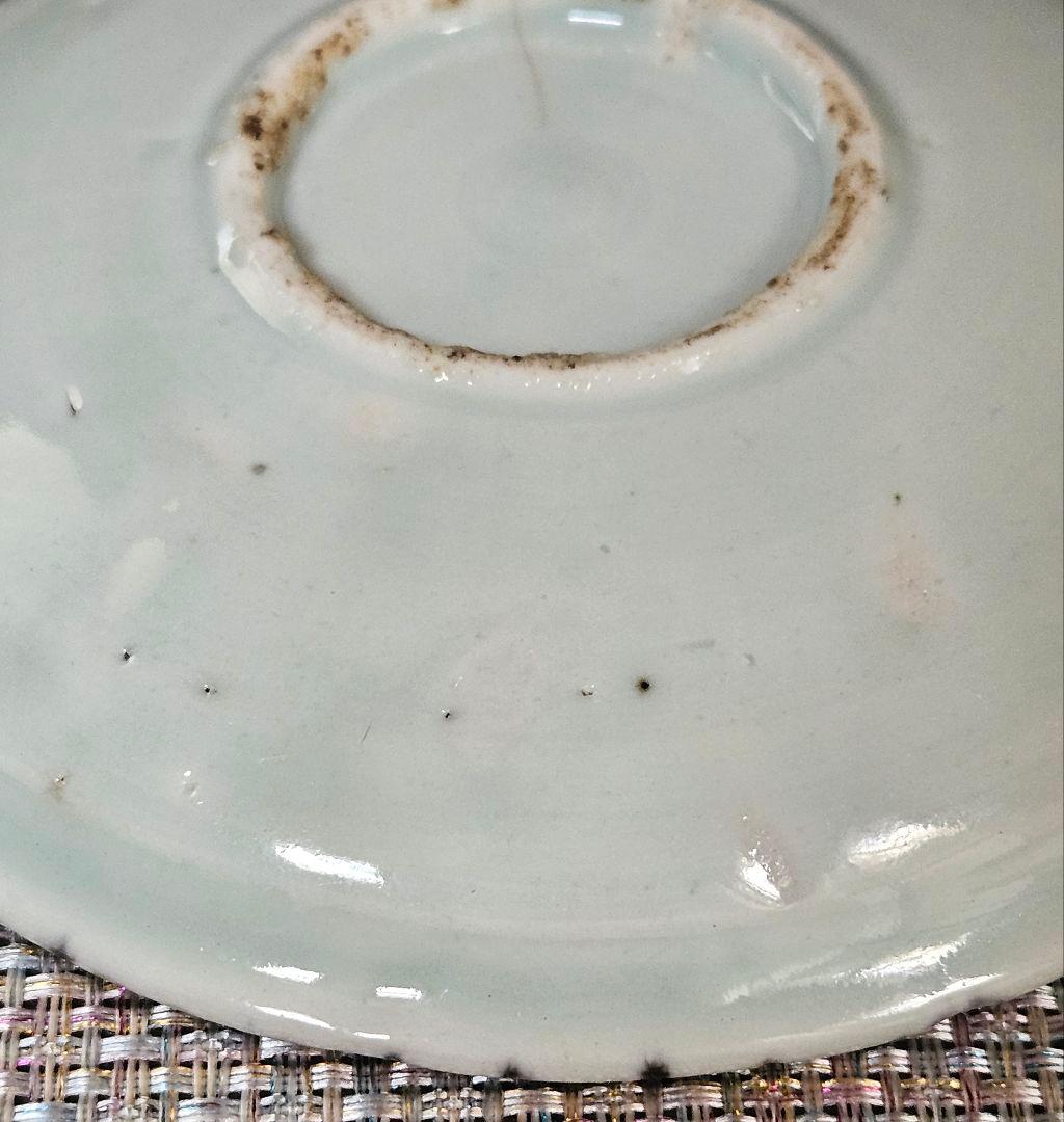 【本物保証❗️】江戸時代初期　初期伊万里　染付　山水帆掛舟渡り鳥図14.0cm皿