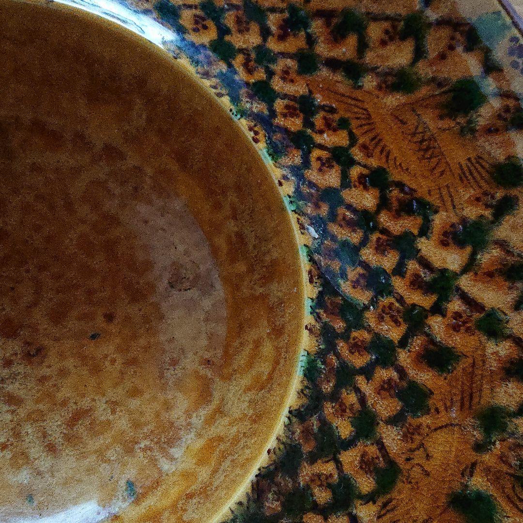 九谷焼 九谷手釉彩 卓上飾 深香窯 浅蔵五十吉造 共箱入　金継ぎ有り