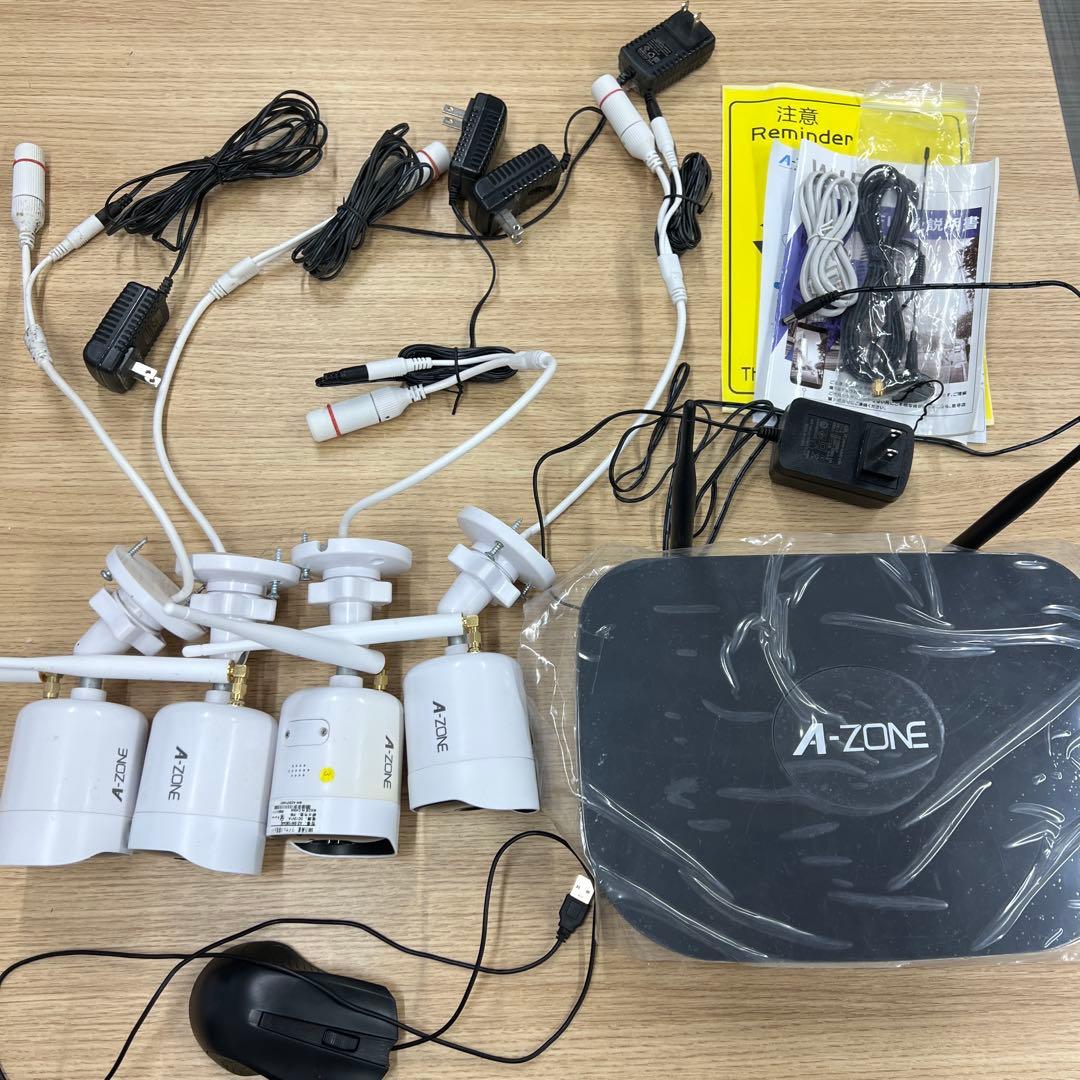 【維那☆】A-ZONE 防犯カメラシステム 4台セット【ジャンク】