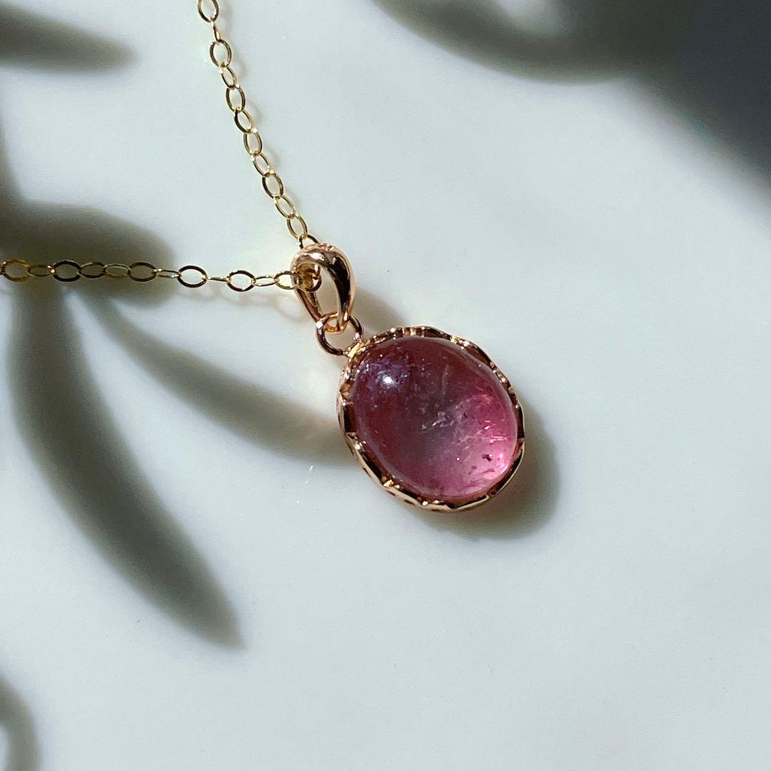 希少✧ピンク/ブルー✧大粒バイカラートルマリンネックレストップ✧ウォーターメロン