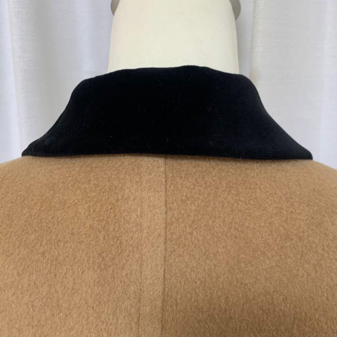 最高級 JAEGER イエガー 英国製 コート キャメル100% ベロア襟