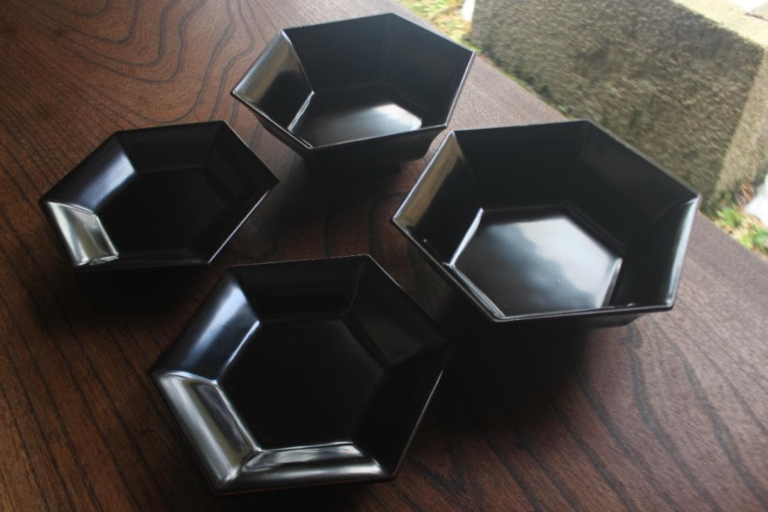 時代逸品！めずらしい六角デザインに極上溜塗の映える煮物椀2点（検輪島塗雑煮椀