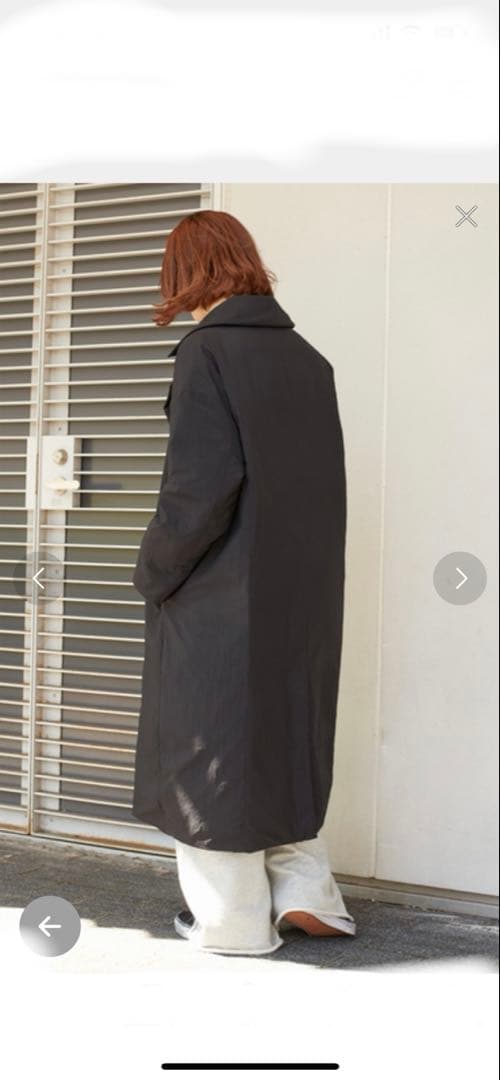 B.C STOCK ワッシャーナイロンダウン チェスターコート　ブラック　S