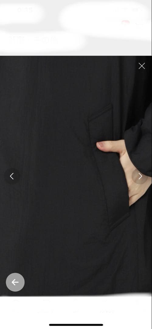 B.C STOCK ワッシャーナイロンダウン チェスターコート　ブラック　S