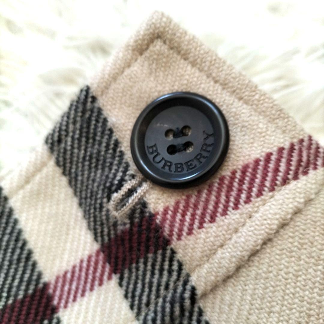 バーバリーロンドン　メガチェック　アシンメトリー ウールスカート ベージュ 40