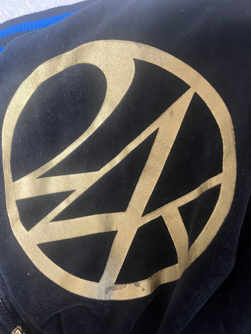 24karats ベロアジャージ セットアップ ブラック　ブルー