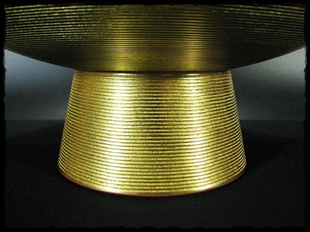 象彦 金糸杯 初釜 高坏 菓子器 茶道具 懐石 酒器 共箱 f310