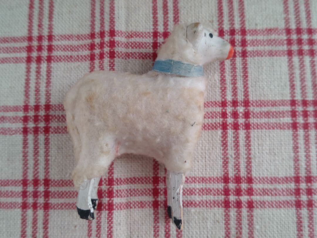 ドイツ　ベビー　ビスクドール　ミニョネット　ひつじ　たまご型BOX　イースター