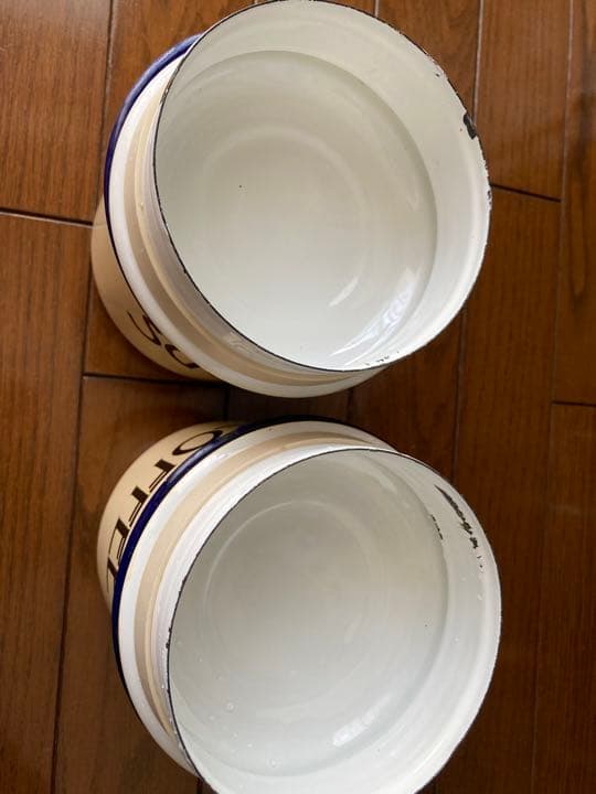 イギリス　Tala社　アンティーク　ホーロー　キャニスター3点