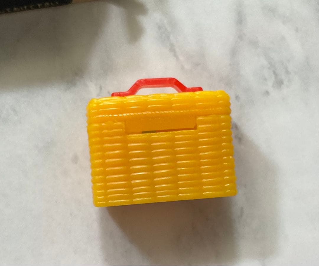 昭和レトロ　グリコ　おまけ　箱つき　未使用　お花の入ったバスケット